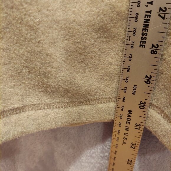 Croft & Barrow Fleece Pullover Mens XL Gray tan Quarter Zip Sweatshirt beach - Picture 4 of 15